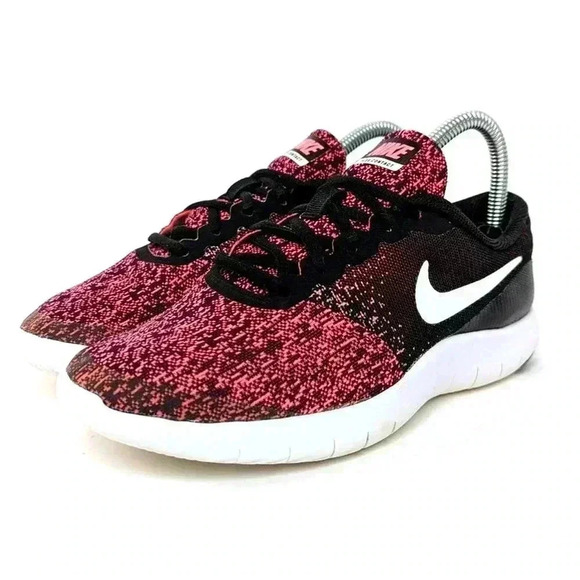 Nike Flex Contact GS - Pink Oreo Running Shoes - 7.5 - Picture 2 of 9